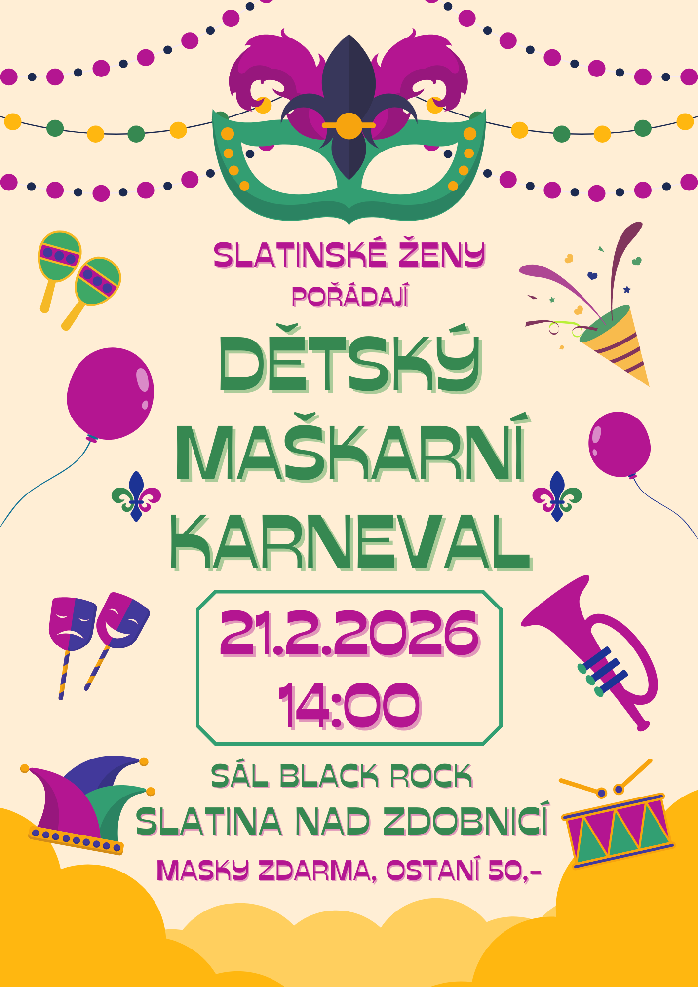 DĚTSKÝ MAŠKARNÍ KARNEVAL