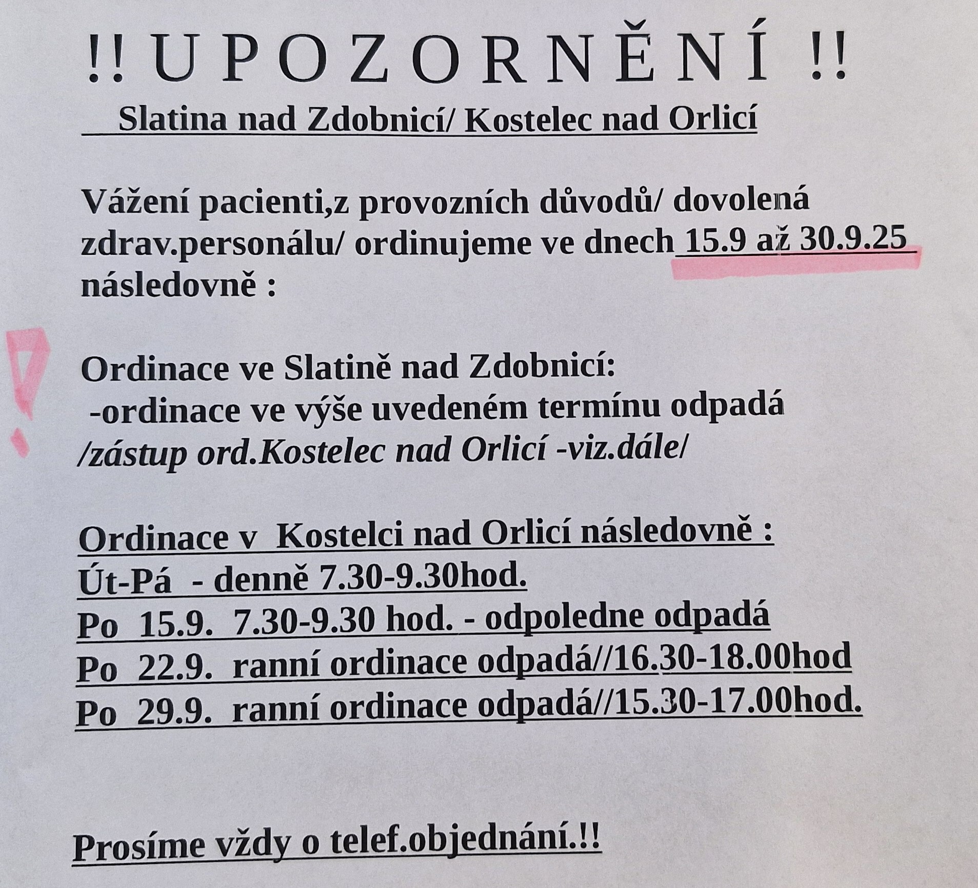 Zdravotní středisko – praktický pediatr MUDr. Mertlík Tomáš