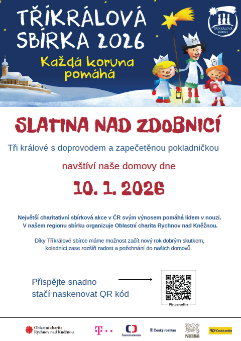 Tříkrálová sbírka ve Slatině!