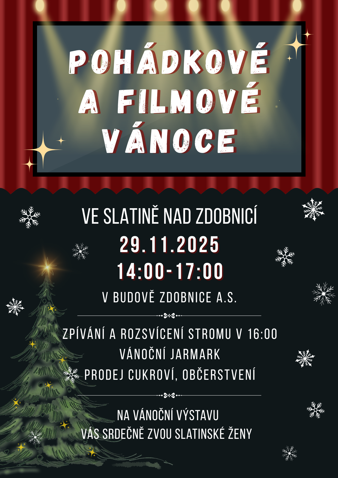 POHÁDKOVÉ A FILMOVÉ VÁNOCE VE SLATINĚ!